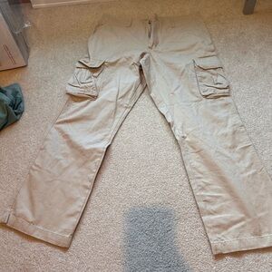 Old Navy Men’s Cargo Pants Khaki Utility Workwear Outdoor Pockets